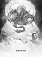 仙侠，龙，背影