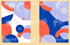 几何画册封面  - 源文件下载【酷图网】几何画册封面,画册封底,封面模板,企业画册封面,商业画册封面,商业插画,蓝色封面,几何图形