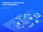 Illustrations : 7 Isometric Illustration for Cryptocurrency Business in vector Ai and Sketch and adobe XD. Built in 2 version, Blue and White Version. Every illustration is 100% vector. You can easily scale it to the size you need and use it. Suitable for