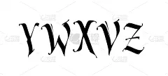 哥特式风格,英文字母W,文字,标志,英文字母X,英文字母Y,华丽的,字母,字母表次序
