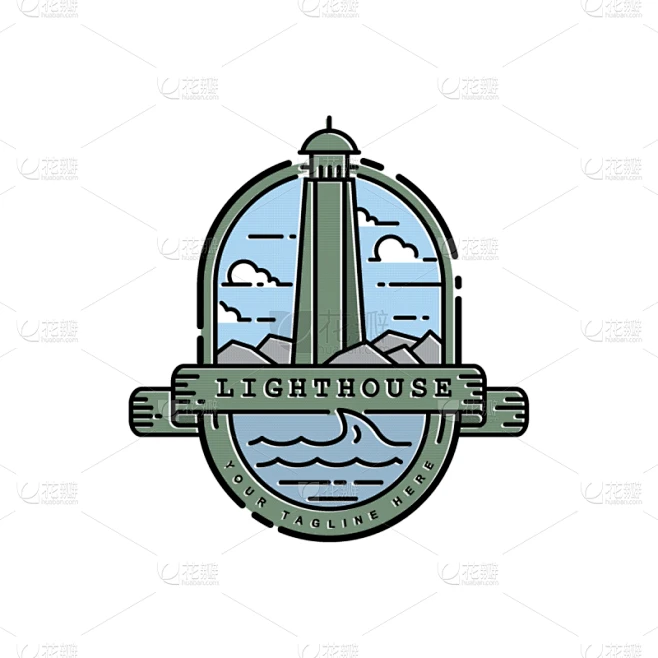 beacon logo template素材-花瓣网