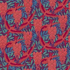 五颜六色的鸟图案背景，复古动物，莫里斯柱子凡尔诺伊艺术品由原始像素 psd 重新混合