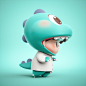 blind box dentist Dinosaur doctor IP Mascot toy toothbrush toothpaste tyrannosaurus