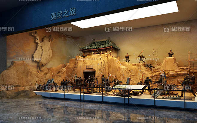 场景还原，博物馆，古代攻城打仗战争，古代...