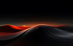 黑色山雪地房子树木素材壁纸