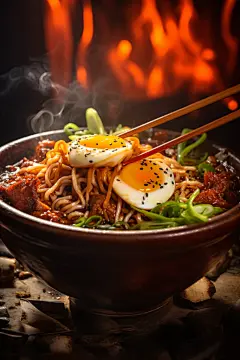 牛肉面美食摄影图