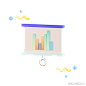 演示文稿业务财务金钱营销3D图标 presentation business finance money marketing icon