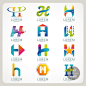简约英文字母标志logo图标创意元素模板 矢量EPS设计素材 G870-淘宝网
