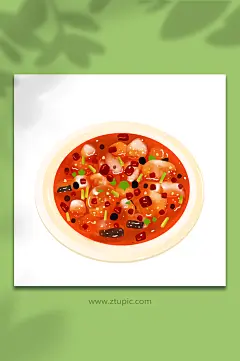 太安鱼重庆特色美食元素插画