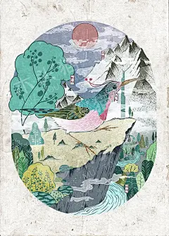《五谷丰登》木头猫插画设计工作室原创作品 - 视觉中国设计师社区
