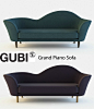 Gubi Grand Piano Sofa古比钢琴沙发新古典客厅沙发西餐厅卡座