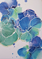 alcohol ink, alcohol ink print, abstract print, alcohol ink art, art print, flower print, alcohol ink flower, wall art : This fine art print is a reproduction of one of my floral original paintings. The prints are printed on 100% recycled card stock.  Abo