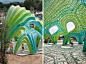 Pleated Inflation, a permanent informal amphitheater, designed by MARC FORNES / THEVERYMANY