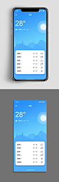 手机AppUI天气界面