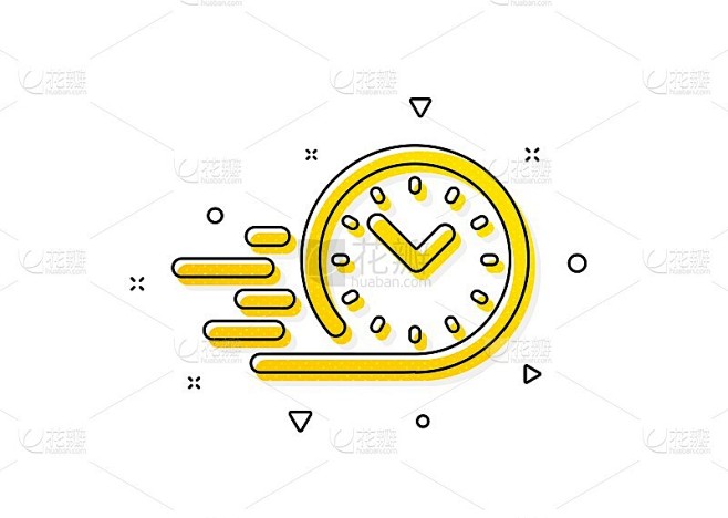 快速交付的图标。时间信号。向量