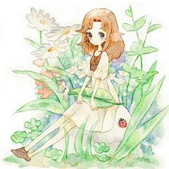 ℡ヽ小情绪〃失控采集到插画女孩