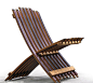 Whit McLeod's Folding Chair Handcrafted from 100% Salvaged Oak Wine Barrels