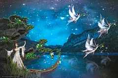 下载壁纸 天使,  夜,  仙女,  天使 免费为您的桌面分辨率的壁纸 5063x3335 — 图片 №614789