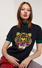 Classic Fit Tiger Tshirt, BLACK, KENZO