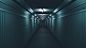 Empty Hallway with Lights Turned on
