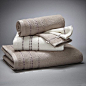 [J'ai <3] Lot 1 drap de bain + 2 serviettes + 2 gants, 420 g/m2 La Redoute Interieurs : Beige