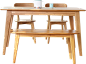 实木餐桌餐椅组合现代简约宜家小户型北欧原木白橡木日式餐桌包邮