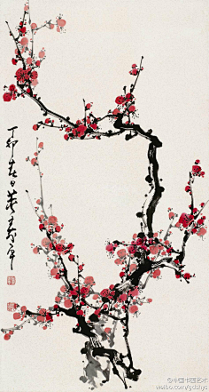 墨梅-花瓣网|陪你做生活的设计师 | 文徵明与沈周、唐寅、仇英并列，合称“吴门四杰”，在当世他的名气极大，号称“文笔遍天下”。这幅墨梅作品古朴 ...