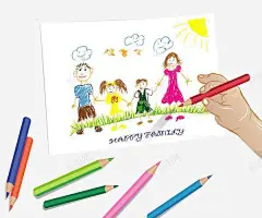 画本上的一家人 融洽 血缘 血缘关系 元素 免抠png 设计图片 免费下载 页面网页 平面电商 创意素材