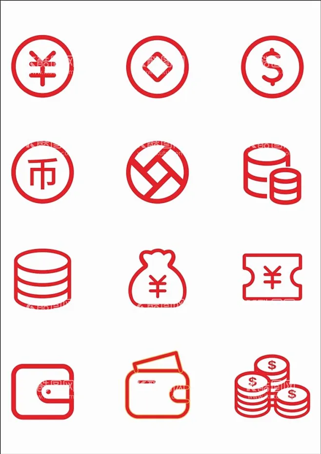 钱图案元素图标 - 源文件下载【酷图网】矢量,复古,金币,优惠券,钱包,美元,钱,图案,元素图标-花瓣网