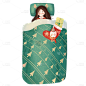 圣诞节日主题-睡觉女孩