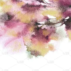 复古碎花背景。水彩抽象的花朵。花的贺卡。婚礼邀请花设计。精致的鲜花婚礼卡片装饰。生日贺卡与复古绘画鲜