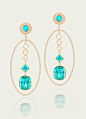 Blue Tourmaline  Diamond Earrings from Tamsen Z