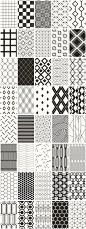 8组流行黑白图案几何图形元素纹理底纹背景AI矢量素材-淘宝网