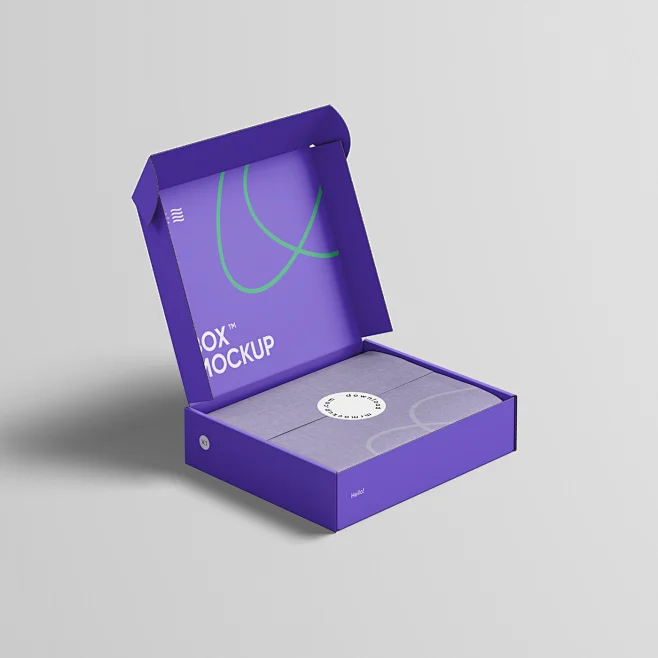 多角度飞机盒物流包装盒纸盒样机psd素材模版Box Mockup Bundle – Mailing Box-花瓣网