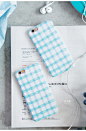 文艺复古蓝格子 iPhone6s原创意手机壳 苹果6plus保护套磨砂软壳-淘宝网