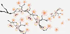 手绘樱花 创意素材