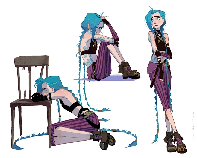 Jinx Poses-花瓣网