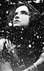 ♀ Black & white photography woman in snow Believe by Soli Art