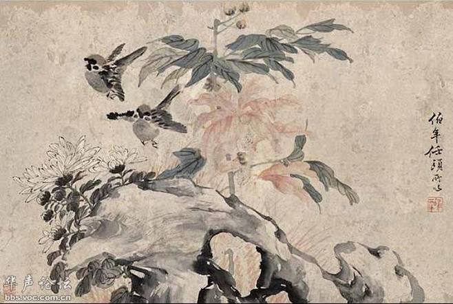 任颐-任伯年——花鸟画欣赏 | 任颐(1840-1896)，即任伯年，清末著名画家。初名润，字次远，号小楼(亦作晓楼)，后改名颐，字伯年，别号 ...