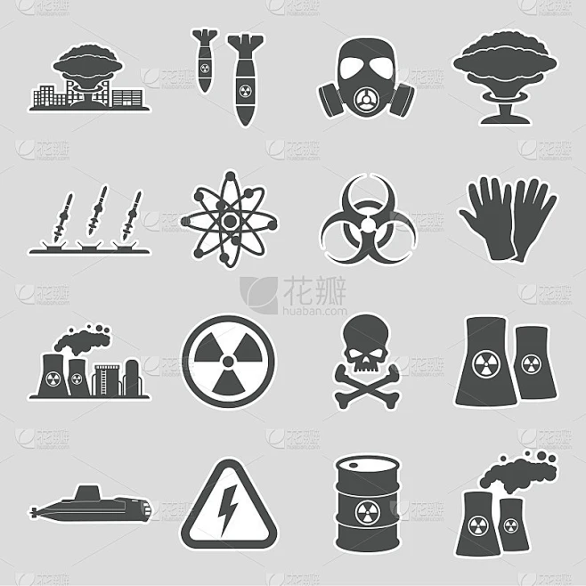 核图标。贴纸设计。矢量插图。素材-花瓣网