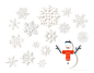 免抠-圣诞节雪花插图素材AI矢量下载：