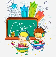 手绘儿童上课高清素材 元素 设计图片 免费下载 页面网页 平面电商 创意素材 png素材