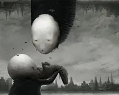 Anton Semenov 黑色插画 | 想象家 如果停止想象,生活将失去趣味。