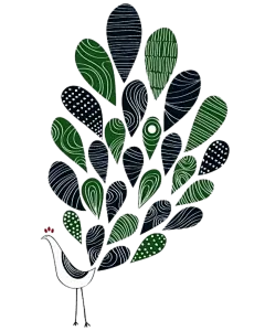 美丽孔雀图案PNG素材