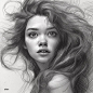 Photo by Portrait art on May 10, 2023. May be an illustration of one or more people, hair, pencil and sketch.
