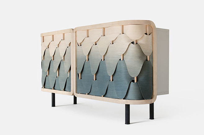 【鱼鳞片状边桌】在家具设计为期末项目的泰...