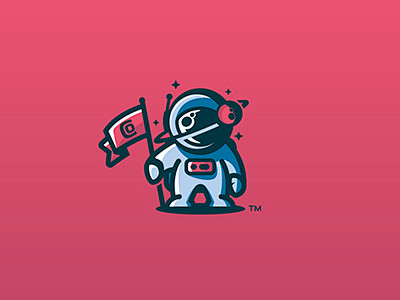 太空漫步20款宇航员元素logo设计优优教程网
