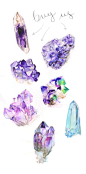 矿石 水晶 Amethysts