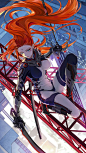 rarts:  Anime girl with sword: Original character [digital drawing by Keikoku (kujira)]#WoOF