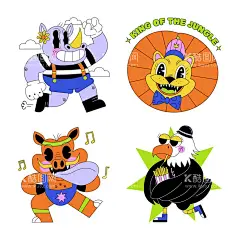 酸性野生动物贴纸犀牛扁平化图标  - 源文件下载【酷图网】矢量,贴纸,酸性贴纸,卡通贴纸,创意贴纸,动物贴纸,野生动物贴纸,保护动物,保护野生动物,保护,插画,犀牛,老虎,野猪,老鹰,可爱,卡通,有趣,创意,牛,虎,猪,鹰,野生动物,动物,野生,扁平矢量插画,扁平插画,扁平化图标,手绘,矢量素材,设计,图标,AI